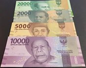 Indonesia, 2.000 Rupiah, 5.000 Rupiah, 10.000 Rupiah and 20.000 Rupiah, 2016, UNC, (Total 4 banknotes)
Estimate: 15-30