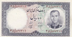 Iran, 10 Rials, 1958, UNC, p68
Shah Pahlavi portrait
Estimate: 20-40