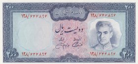 Iran, 200 Rials, 1971-1973, UNC, p92c
Shah Pahlavi portrait
Estimate: 75-150