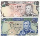 Iran, 200 Rials and 500 Rials, 1971-79, AUNC (-), p103b, p104b, (Total 2 banknotes)
Shah Pahlavi portrait
Estimate: 30-60