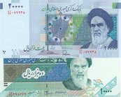 Iran, 10.000 Rials ve 20.000 Rials, 1992/2004, UNC, p146, p147, (Total 2 banknotes)
Estimate: 25-50