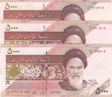 Iran, 5.000 Rials, 2009, UNC, p150, (Total 3 banknotes)
Estimate: 10.-20
