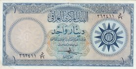 Iraq, 1 Dinar, 1959, XF, p53a
There is a fold mark in the middle and repair in the lower right corner.
Estimate: 30-60