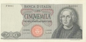 Italy, 5.000 Lire, 1964, XF, p98
serial number: P0091/040062
Estimate: 50-100