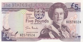 Jersey, 5 Pound, 2000, UNC, p27
Queen Elizabeth II portrait, serial number: KC 578524
Estimate: 15-30