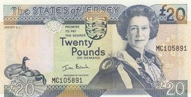 Jersey, 20 Pounds, 2000, UNC, p29
Queen Elizabeth II portrait, serial number: MC 105891
Estimate: 75-150