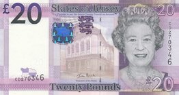 Jersey, 20 Pounds, 2010, UNC, p35
Queen Elizabeth II portrait, serial number: CD 270346
Estimate: 30-30