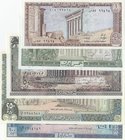 Lübnan, 1 Lİvre, 5 Livre, 50 Livre, 100 Livre and 250 Livre,1975/1977, UNC, p61 …p66, (Total 5 banknotes)
Estimate: 50-100