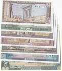 Lebanon, 1 Livre, 5 Livres, 10 Livres, 25 Livres, 50 Livres, 100 Livres and 250 Livres, 1964 /1988, UNC, p61 … p67, (Total 7 banknotes)
Estimate: 15-...