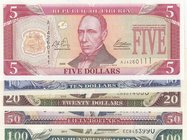 Liberia, 5 Dollars, 10 Dollars, 20 Dollars, 50 Dollars and 100 Dollars, 2003/2011, UNC, (Total 5 banknotes)
Estimate: 10.-20
