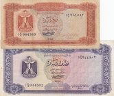 Libya, 1/4 Dinar and 1/2 Dinar, 1972, VF, p33b, p34b, (Total 2 banknotes)
serial numbers: 1 E/4 964583 and 1 D/19 944502
Estimate: 20-40