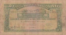 Libya, 50 Piastres, 1942, POOR, p37
serial number: B/3 381393
Estimate: 50-100