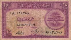 Libya, 25 Piastres, 1948, FINE, p42a
Estimate: 40-80