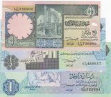 Libya, 1/2 Dinar, 1/2 Dinar and 1 Dinar, 1991/1993, UNC, p57b, p58b, p59a, (Total 3 banknotes)
Estimate: 15-30