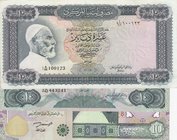 Libya, 10 Dinars (3), 1972/1984/2002, XF / AUNC, p37b, p51, p66, (Total 3 banknotes)
serial numbers: 1 A/46 100123, 3 A/42 443241 and 5 1/60 499488
...