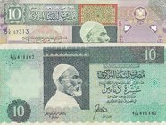 Libya, 10 Dinars (2), 1991/2002, XF, p61, p66, (Total 2 banknotes)
serial numbers: 4 1/34 411142, 5 1/4 157313
Estimate: 20-40