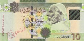 Libya, 10 Dinars, 2011, UNC, p73A, SPECIMEN
serial number: 1 1/0 0000000
Estimate: 100-200