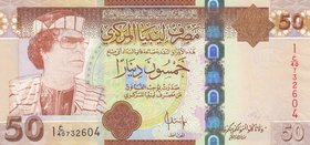 Libya, 50 Dinars, 2008, UNC, p75
serial number: 732604, Portrait of Muammer Kaddafi at front
Estimate: 20.-40