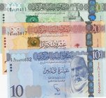 Libya, 10 Dinars, 20 Dinars and 50 Dinars, 2015/2016, UNC, p82, p83, p84, (Total 3 banknotes)
serial numbers: 0876632, 5823817 and 117411
Estimate: ...