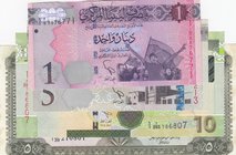 Libya, 1 Dinar, 5 Dinars (2) and 10 Dinars, 1971/2016, UNC, (Total 4 banknotes)
Estimate: 25-50