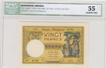 Madagascar, 20 Francs, 1948, AUNC, p37
ICG 55, serial number: 0782/T.874
Estimate: 50-100