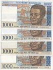 Madagascar, 1.000 Francs (4), 1994, XF, p76, (Total 4 banknotes)
Estimate: 15-30