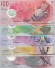 Maldives, 5 Rupiah, 10 Rupiah, 20 Rupiah, 50 Rupiah and 100 Rupiah, 2015, UNC, SET, (Total 5 baknotes)
plastic
Estimate: 50-100