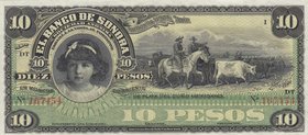 Mexico, 10 Pesos, 1899-1911, XF (+), pS420 
Banco De Sonora, serial number: DT 167454, Remainder
Estimate: 75-150