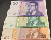 Morocco, 20 Dirhams, 50 Dirhams and 100 Dirhams, 2012, UNC, p74, p75, p76, (Total 3 banknotes)
Estimate: 30-60