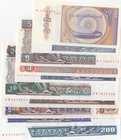 Myanmar, 50 Pays, 1 Kyat (2), 5 Kyats, 10 Kyats, 20 Kyats, 50 Kyats, 100 Kyats, 200 Kyats and 500 Kyats, UNC, (Total 10 banknotes)
Estimate: 10.-20