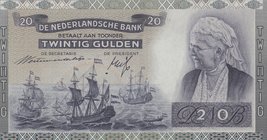 Netherlands, 20 Gulden, 1941, UNC, p54
serial numbers: HU 070696
Estimate: 100-200