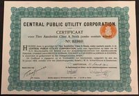 Netherlands, stocks, Central Public Utility Corporation, 1933, UNC
Estimate: 25-50