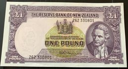 New Zealand, 1 Pound, 1940-67, UNC, p159d
serial number: 262 330801
Estimate: 100-200
