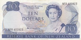 New Zealand, 10 Dollars, 1981, XF, p172a
Queen Elizabeth II portrait, serial number: NFR 402823
Estimate: 25-50