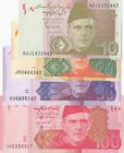 Pakistan, 10 Rupees, 20 Rupees, 50 Rupees and 100 Rupees, 2017/2018, UNC, pNew, (Total 4 banknotes)
Estimate: 15-30