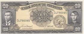 Philippines, 20 Pesos, 1949, UNC, p137d
serial number: DJ 786945
Estimate: 10.-20