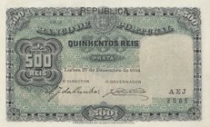 Portugal, 500 Reis, 1904, UNC, p105
serial number: AEJ
Estimate: 75-150