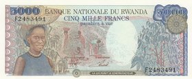 Rwanda, 5.000 Francs, 1988, UNC, p22
serial number: F2483491
Estimate: 10.-20