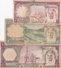Saudi Arabia, 1 Riyal, 5 Riyals and 10 Riyals, 1977, POOR/ VF, p16, p17, p18, (Total 3 banknotes)
1 Rial of banknotes is completely torn but glued fr...
