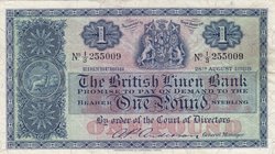 Scotland, 1 Pound, 1958, VF, p166
serial number: 1/3 255009
Estimate: 50-100