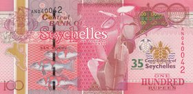 Seychelles, 100 Rupees, 2013, UNC, p47
serial number: AN 040042, commemorative issue
Estimate: 30-60