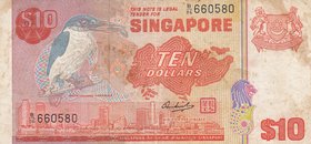 Singapore, 10 Dollars, 1976, VF, p11a
serial number: B/86 660580
Estimate: 10.-20