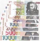 Slovenia, 10 Tolarjev, 20 Tolarjev, 50 Tolarjev, 100 Tolarjev, 200 Tolarjev, 500 Tolarjev and 1000 Tolarjev, 1992/2005, UNC, (Total 7 banknotes)
Esti...