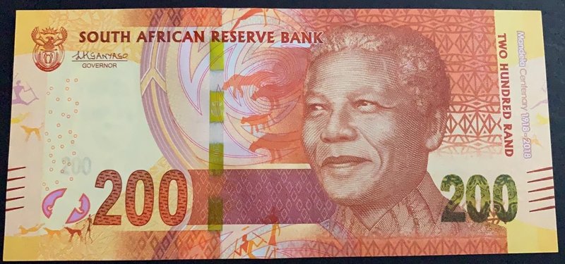 South Africa Republic, 200 Rand, 2018, UNC, pNew
serial number: SA 0297107E
Es...