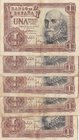 Spain, 1 Peseta, 1953, VF/XF, p144, (Total 5 banknotes)
Estimate: 15-30