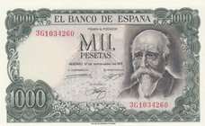 Spain, 1000 Pesetas, 1971, UNC, p154
serial number: 3G1034260
Estimate: 30-60