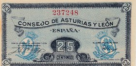 Spain, 25 Centimos, 1937, UNC, pS601 
serial number: 237248
Estimate: 20-40
