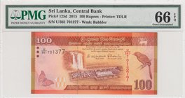 Sri Lanka, 100 rupees, 2015, UNC, p125d
PMG 66 EPQ, serial number:U361 701377
Estimate: 50-100