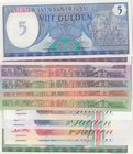 Suriname, 5 Gulden (2), 10 Gulden, 25 Gulden (3), 100 Gulden (3), 250 Gulden and 500 Gulden, 1982/1998, UNC, (Total 11 banknotes)
Estimate: 10.-20
