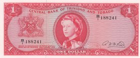 Trinidad and Tobago, 1 Dollar, 1964, UNC, p26b
Queen Elizabeth II portrait, serial number: B/1 188241
Estimate: 60-120